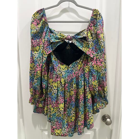 NWT For Love & Lemons Ruth Mini Dress in Blue Sz M - Picture 12 of 13